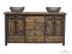 Tzoumerka rustic wooden bathroom furniture