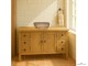 Aegina Solid Wood Bathroom Furniture With Handmade Travertino Washbasins