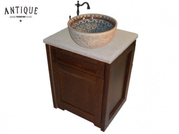 Flora Rustic Bathroom Furniture With Desktop Sinks