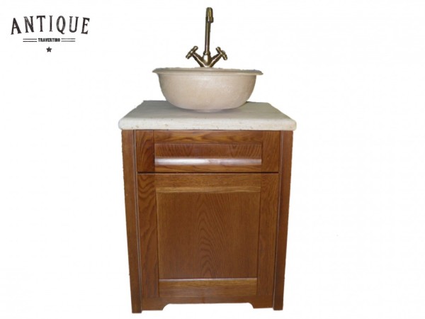 Flora Rustic Bathroom Furniture With Desktop Sinks