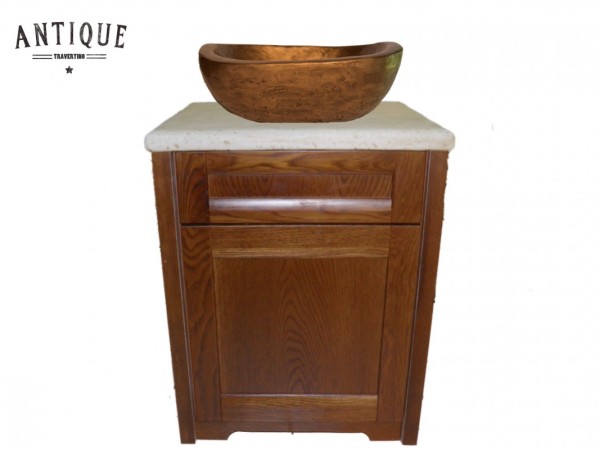 Flora Rustic Bathroom Furniture With Desktop Sinks