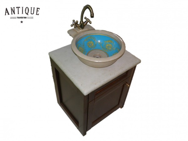 Flora Rustic Bathroom Furniture With Desktop Sinks