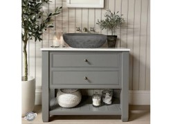 Lefkada Quality Bathroom Furniture With Travertine Washbasins Prices