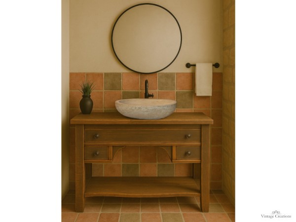 Vintage handmade bathroom furniture Antonia