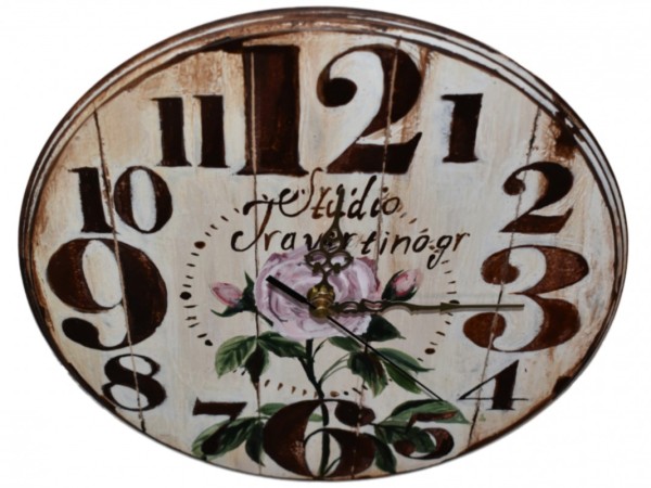 Handmade Wooden Wall Clock Flower