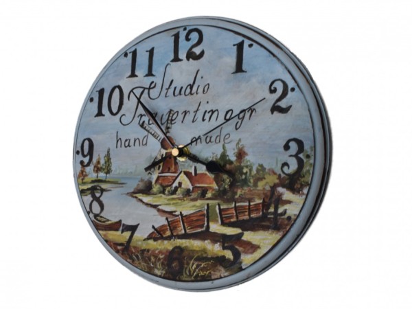 Handmade Wall Clock With Painting Pattern