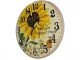 Handmade Wooden Wall Clock Flower Sun