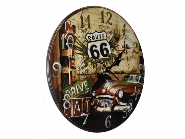 Wall Clock With Car Painting