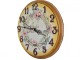 Wooden Handmade Wall Clock With Wreath Painting