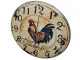 Wooden Handmade Wall Clock with Rooster Design