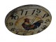 Wooden Handmade Wall Clock with Rooster Design