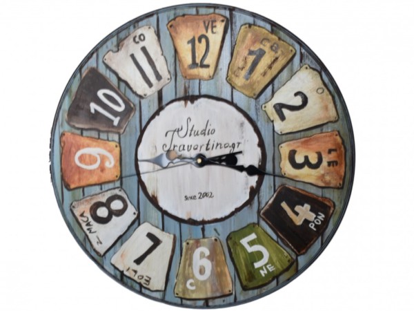 Wooden Wall Clock With hand painting