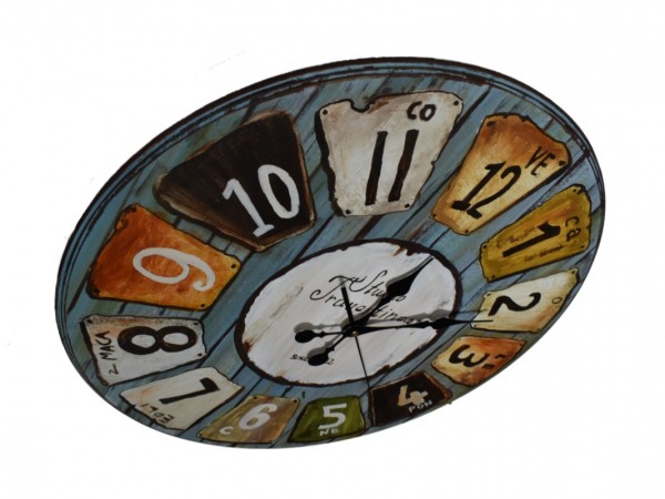 Wooden Wall Clock With hand painting