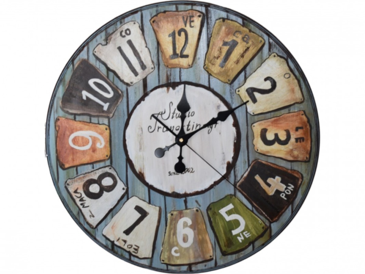 Wooden Wall Clock With hand painting