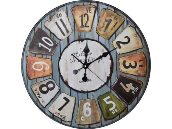 Wooden Wall Clock With hand painting