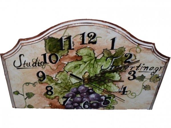 Wooden Wall Clock With hand painting Grape in various designs