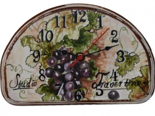 Wooden Wall Clock With hand painting Grape in various designs