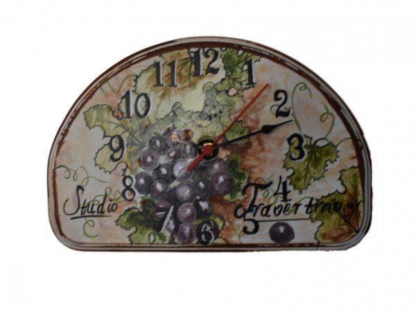 Wooden Wall Clock With hand painting Grape in various designs