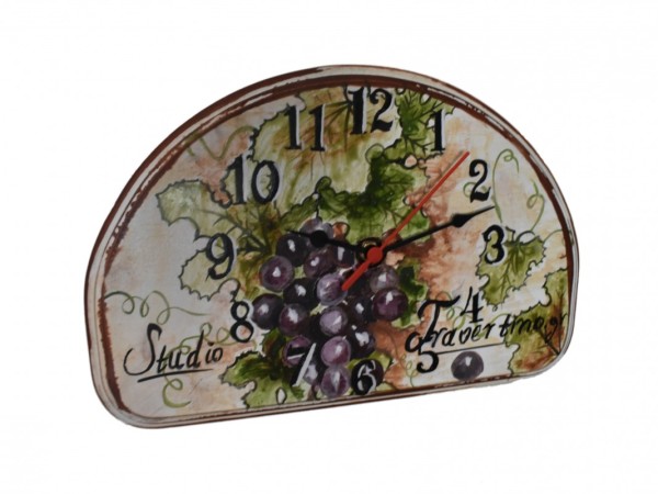 Wooden Wall Clock With hand painting Grape in various designs