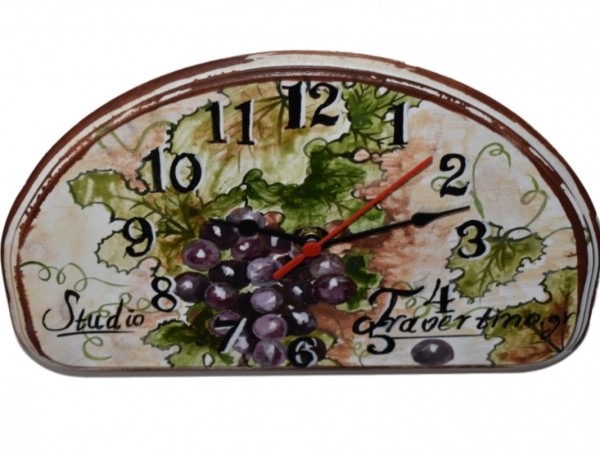 Wooden Wall Clock With hand painting Grape in various designs