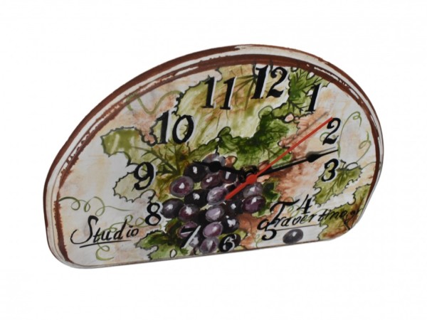 Wooden Wall Clock With hand painting Grape in various designs