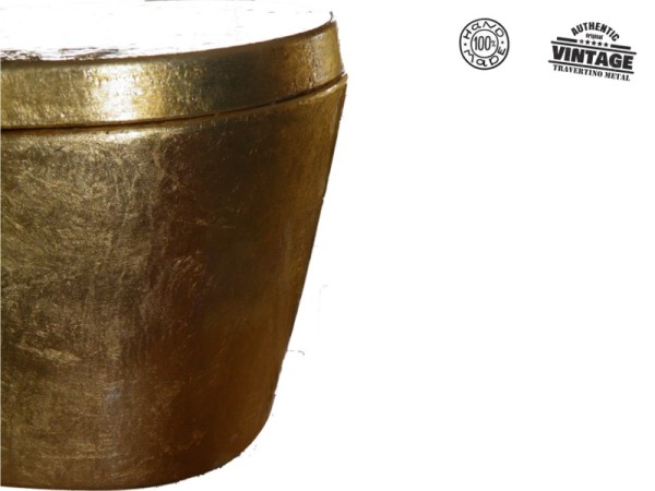 Χρυσή Παλαιωμένη Μεταλλική Λεκάνη Μπάνιου Κρεμαστή Μύκονος