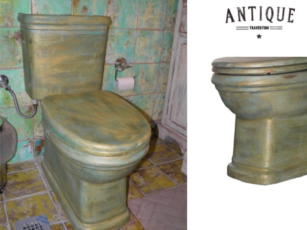 Χειροποίητη Βιομηχανικού Στυλ Λεκάνη Τουαλέτας Οξειδωμένος Μπρούτζος Νέα