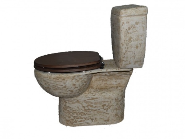 Τραβερτίνο Χειροποίητες Πέτρινες Λεκάνες Καζανάκια Μπεζ. 