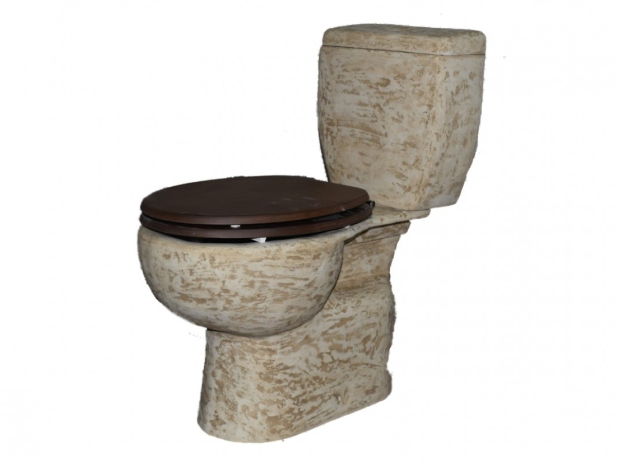 Τραβερτίνο Χειροποίητες Πέτρινες Λεκάνες Καζανάκια Μπεζ. 