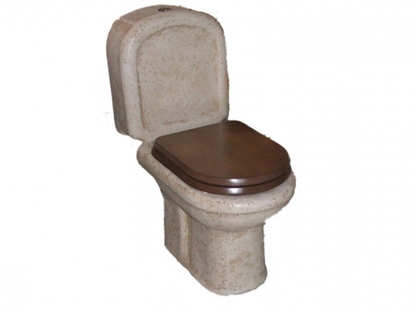 Τραβερτίνο Χειροποίητες Πέτρινες Λεκάνες Καζανάκια Μπεζ. 