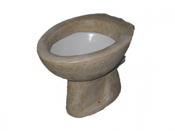 Τραβερτίνο Χειροποίητες Πέτρινες Λεκάνες Καζανάκια Μπεζ. 