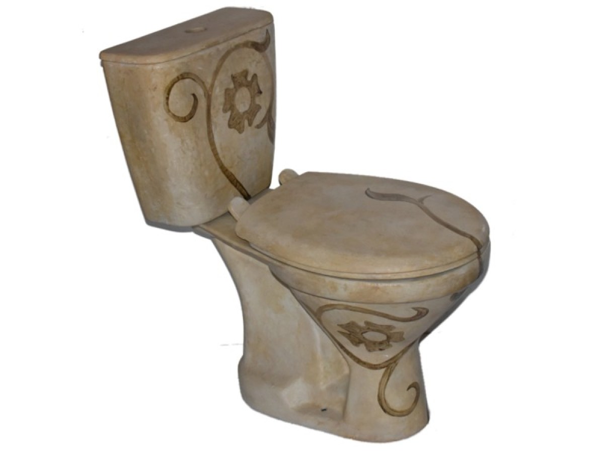 Χειροποίητες Λεκάνες Καζανάκια Μπάνιου Τεχνοτροπία Πέτρας Με Σχέδιο