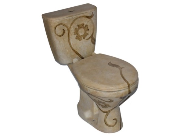 Χειροποίητες Λεκάνες Καζανάκια Μπάνιου Τεχνοτροπία Πέτρας Με Σχέδιο