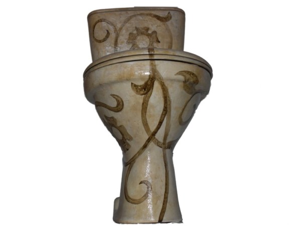 Χειροποίητες Λεκάνες Καζανάκια Μπάνιου Τεχνοτροπία Πέτρας Με Σχέδιο