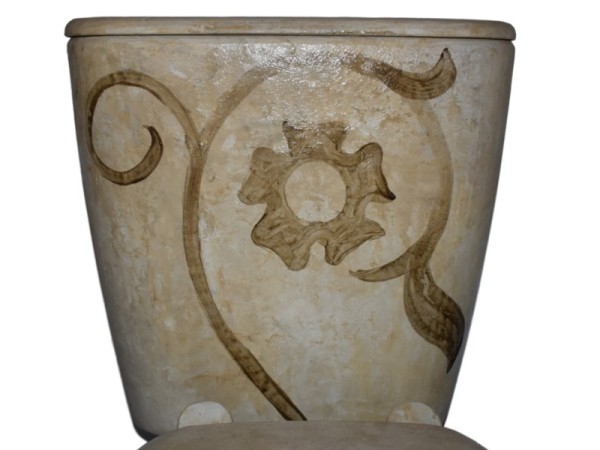 Χειροποίητες Λεκάνες Καζανάκια Μπάνιου Τεχνοτροπία Πέτρας Με Σχέδιο