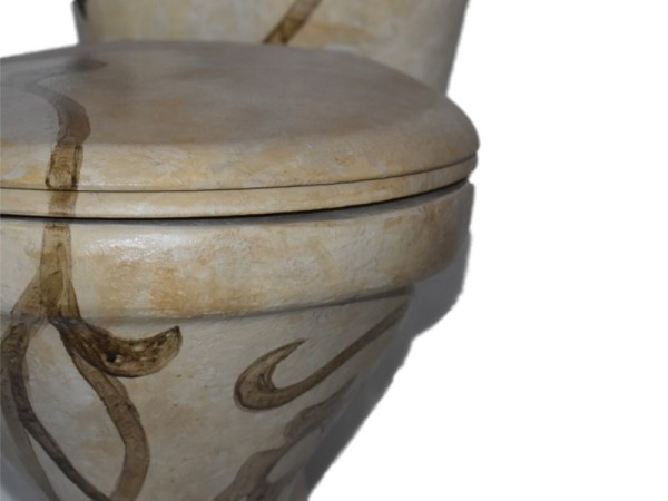 Χειροποίητες Λεκάνες Καζανάκια Μπάνιου Τεχνοτροπία Πέτρας Με Σχέδιο