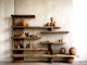 Rustic solid wooden bookcase Volvi big offer