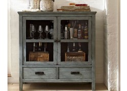 Επιδαπέδιες σαλονιού βιτρίνες Φολέγανδρος  rustic 