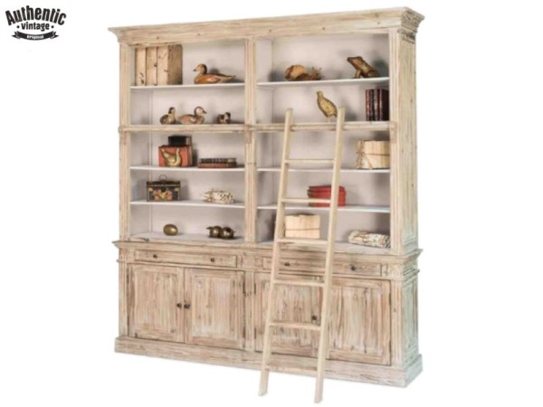 Classic rustic handmade Psarou bookcase