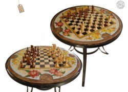 Antique Handmade Chess Tables Terrace