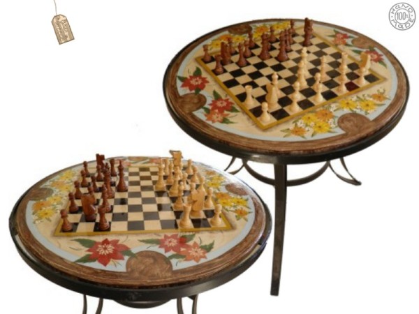 Antique Handmade Chess Tables Terrace