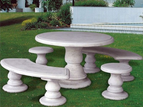 Donatello χειροποίητο σετ τραπέζι με καθίσματα  μαρμάρινο 