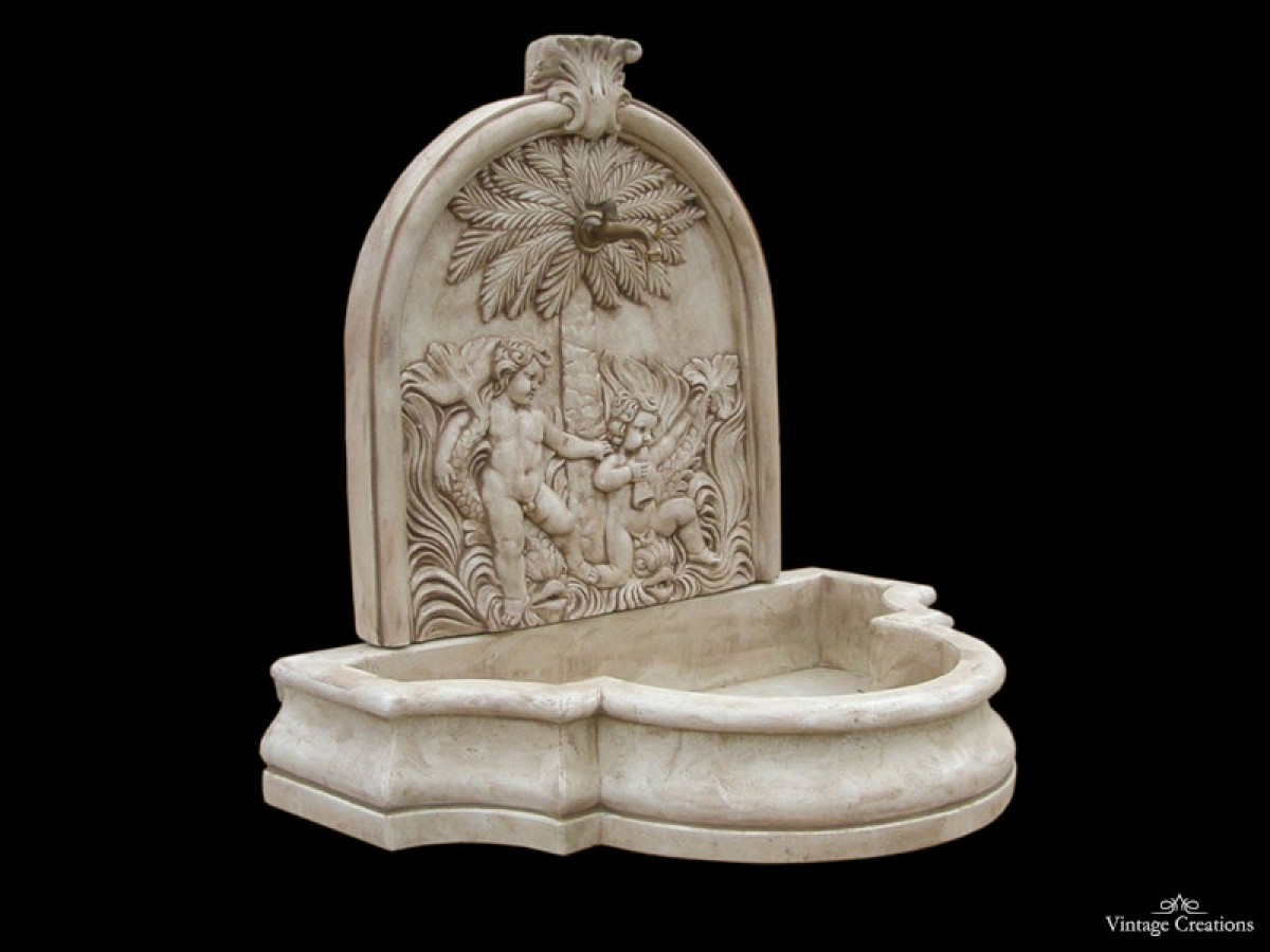 Λίμνη συντριβάνη κήπου κλασικό art