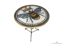 Mosaic bee patio garden tables
