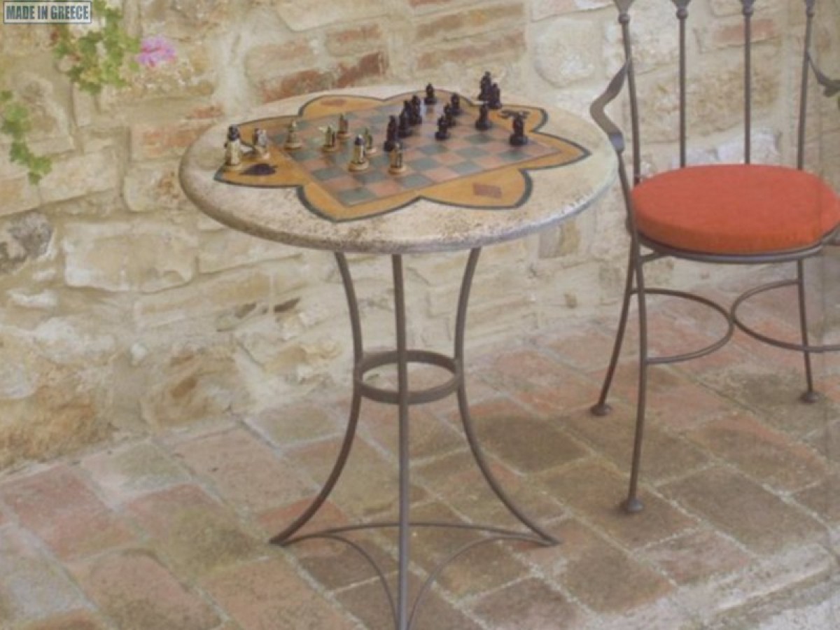 Σκάκι Χειροποίητα Τραπέζια Ζωγραφική Πέτρα