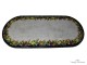 Oval garden patio tables made of volcanic stone and hand painted