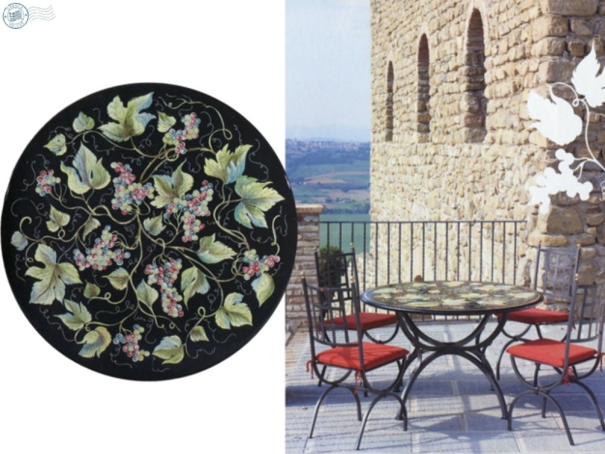 Σταφύλια Σχέδιο Ζωγραφιστά Τραπέζια Ρετρό