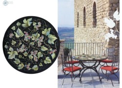 Grapes Design Painted Retro Tables