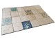 Patio garden tables with handmade travertino tiles
