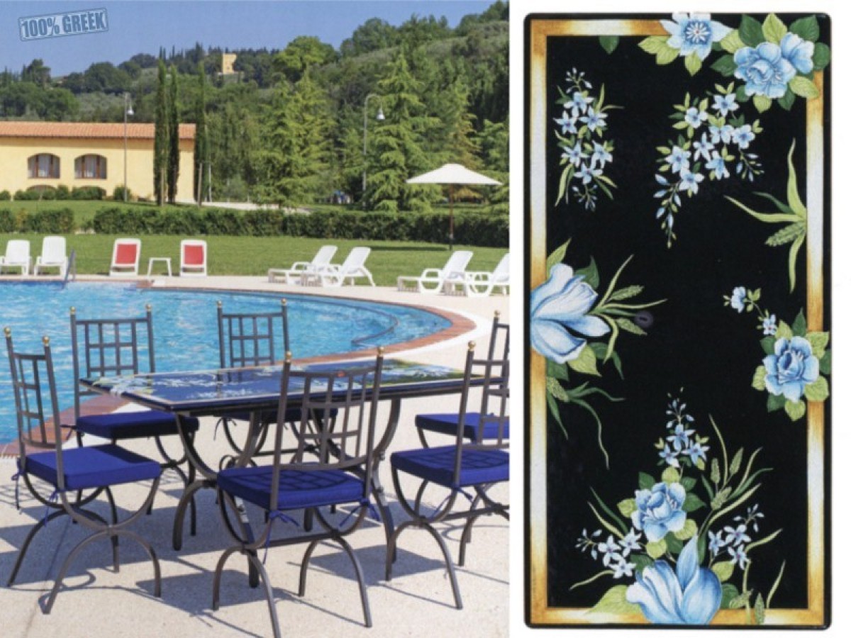 Χειροποίητα Vintage Τραπέζια Με Σχέδιο Ζωγραφικής Πλάκα Προσφορά